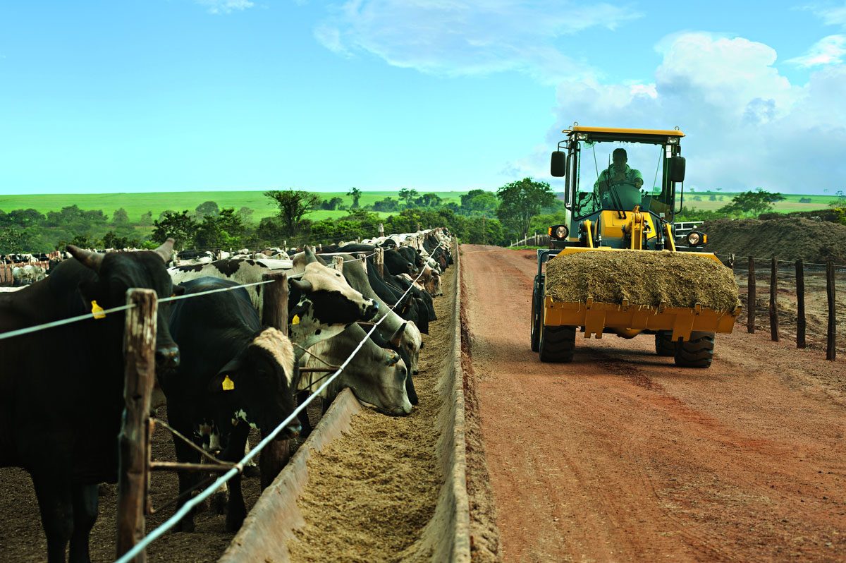 SDLG wheel loader in operation supported by the Tracbel network