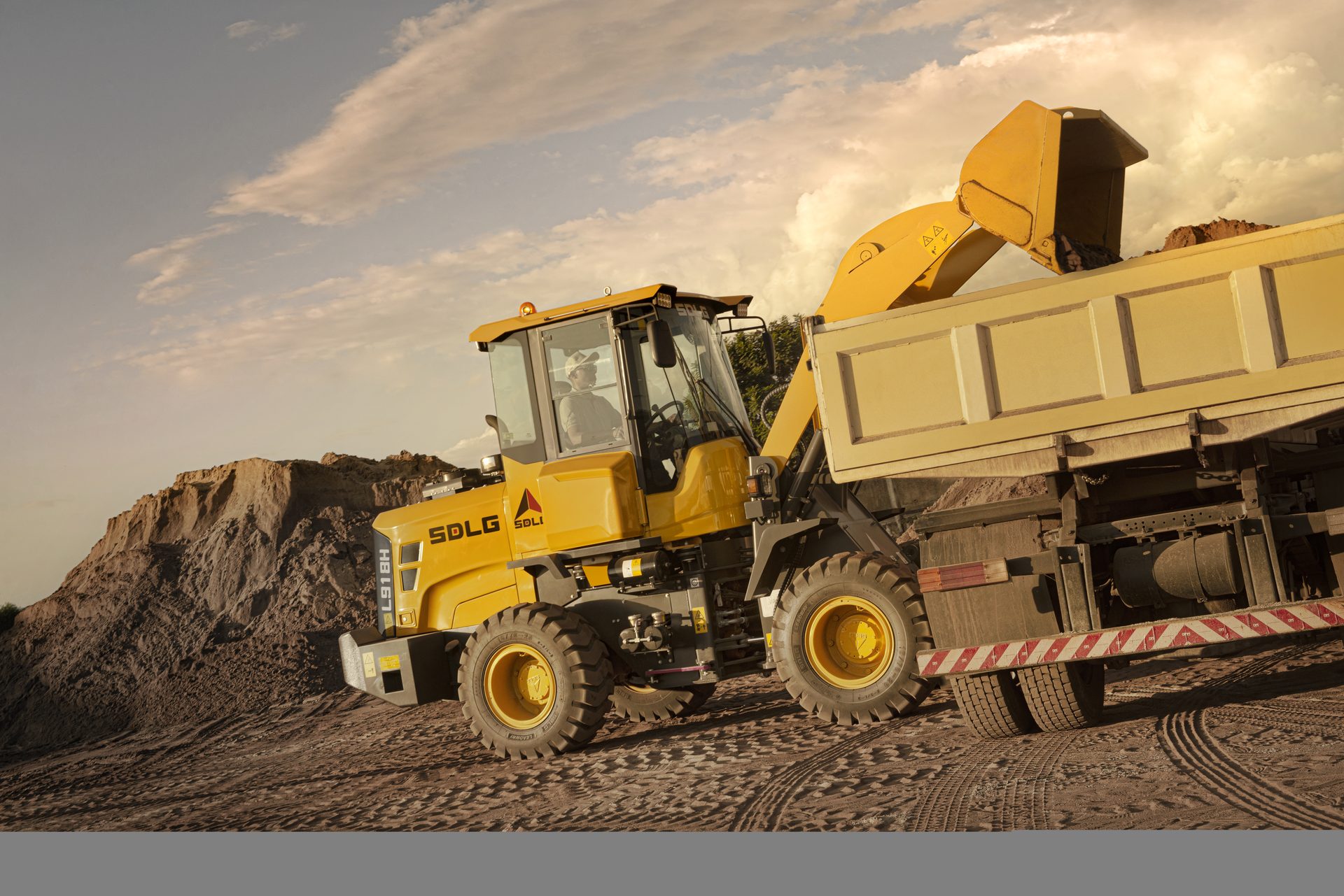 SDLG on an earthworks job site